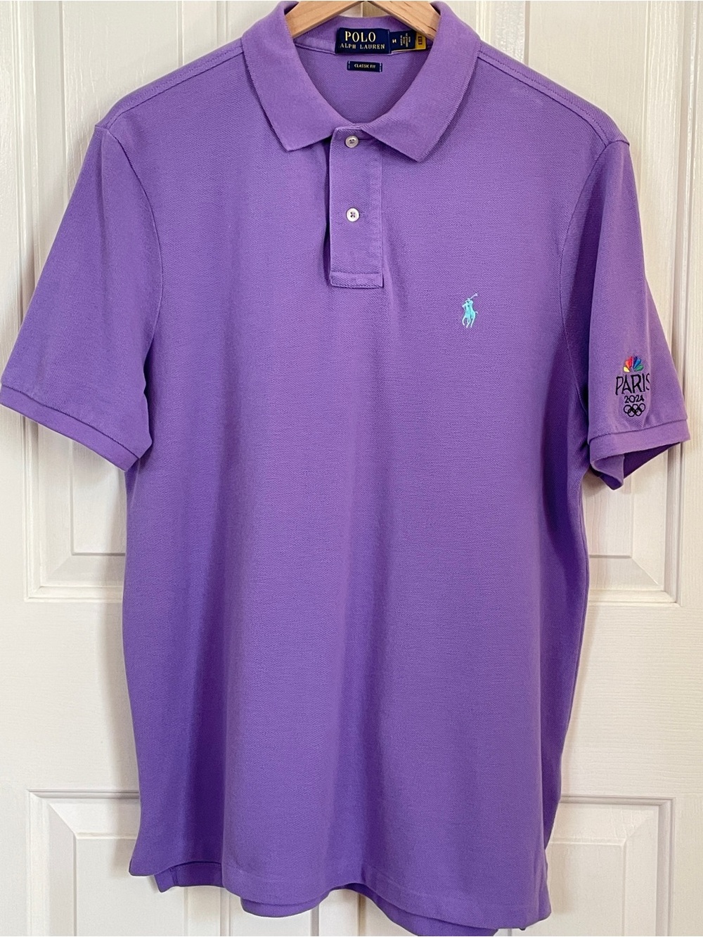 Polo Ralph Lauren Paris 2024 Olympics NBC Classic Fit Polo Purple M